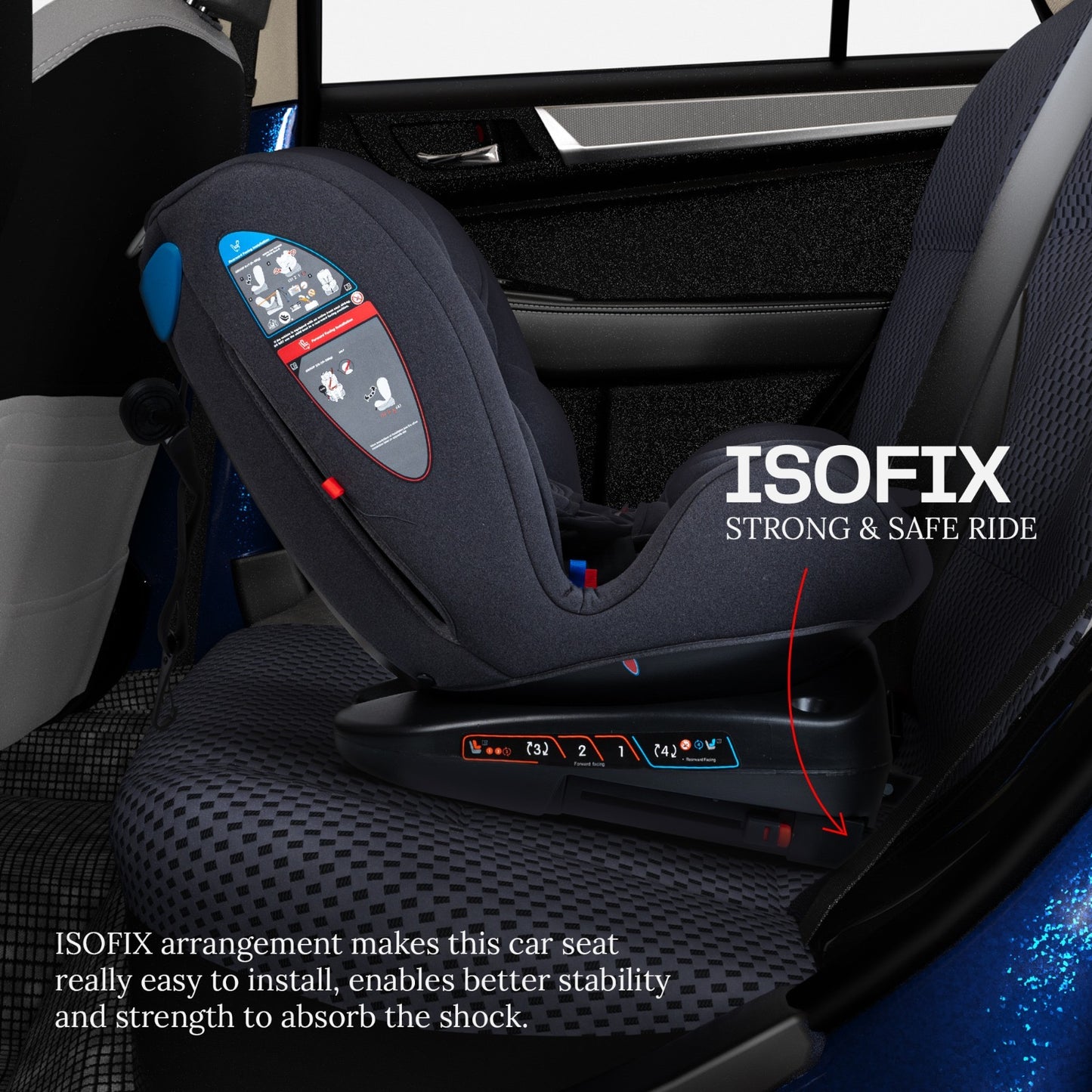 Minikin Stallion Isofix 360 Rotatable Car Seat I 5 Point Safety Harnes