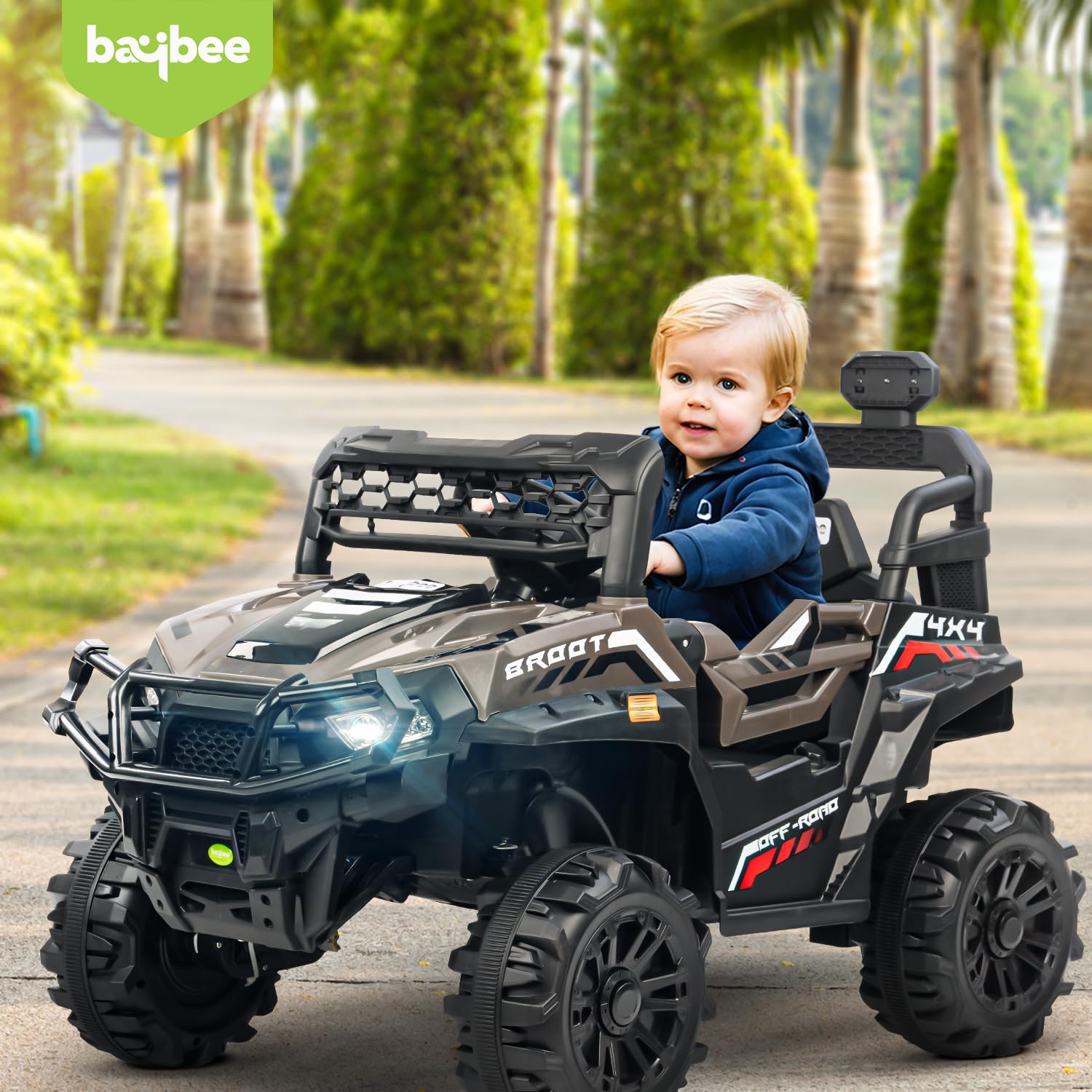 Minikin Broot Electric Rechargeable Rideon Jeep | 4X4 All Wheel Drive | 1-6 Years