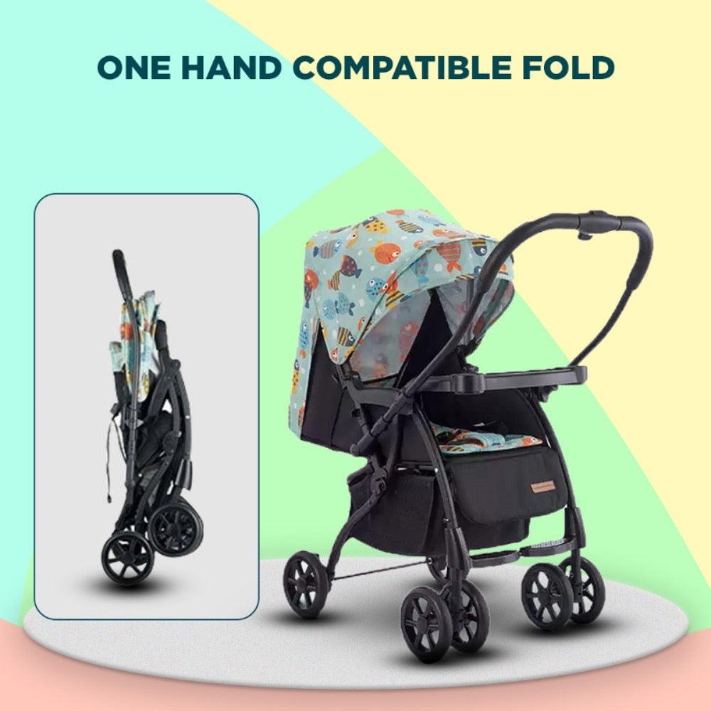 Pulse Reversible Handle Baby Stroller & Pram - Multi-Adjustment, Anti-Shock Wheels (Newborn to 4 Years)