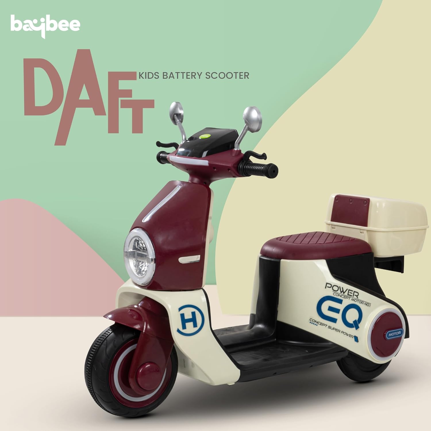 Daft Kids Rechargeable Scooty  with Light & Music | 1-3 Years, Boys/Girls