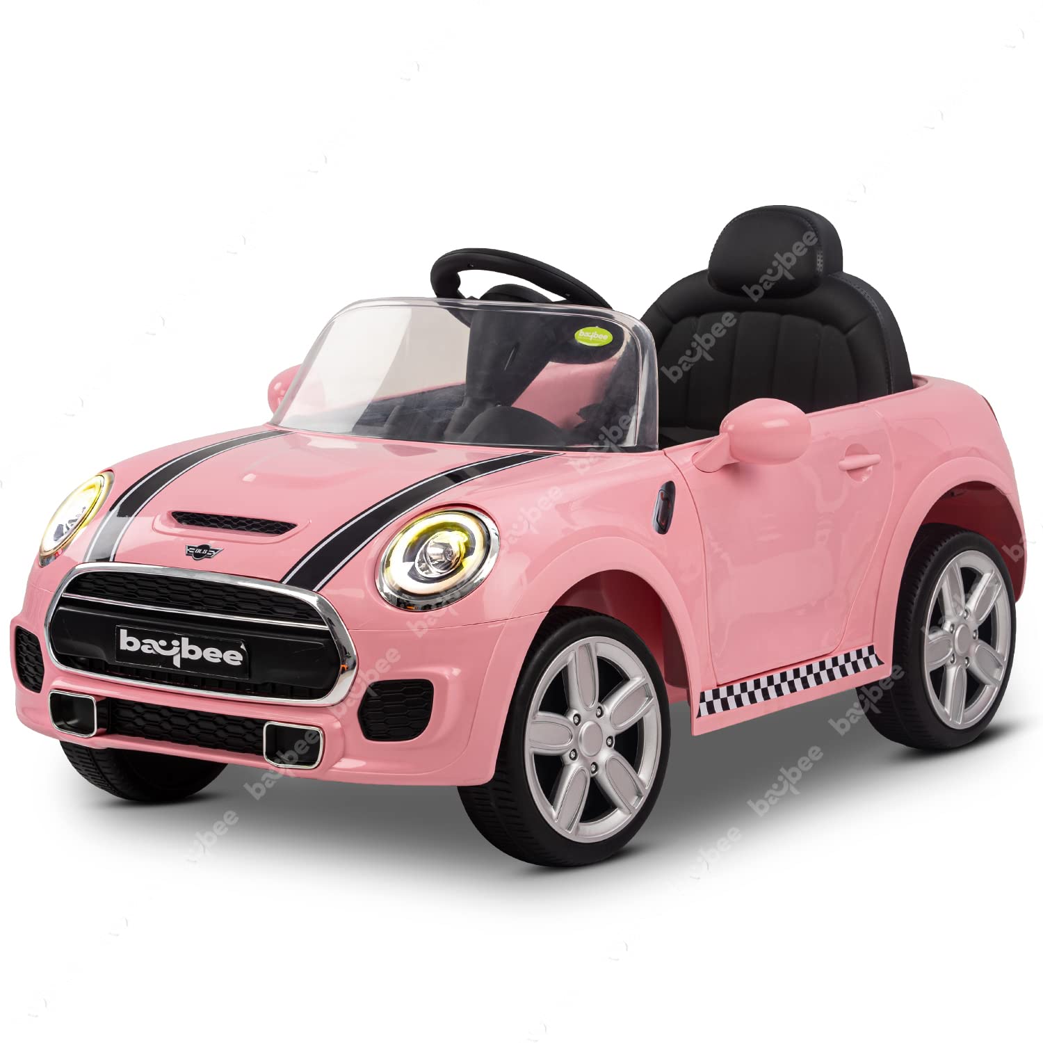 Pink mini ride on shop car