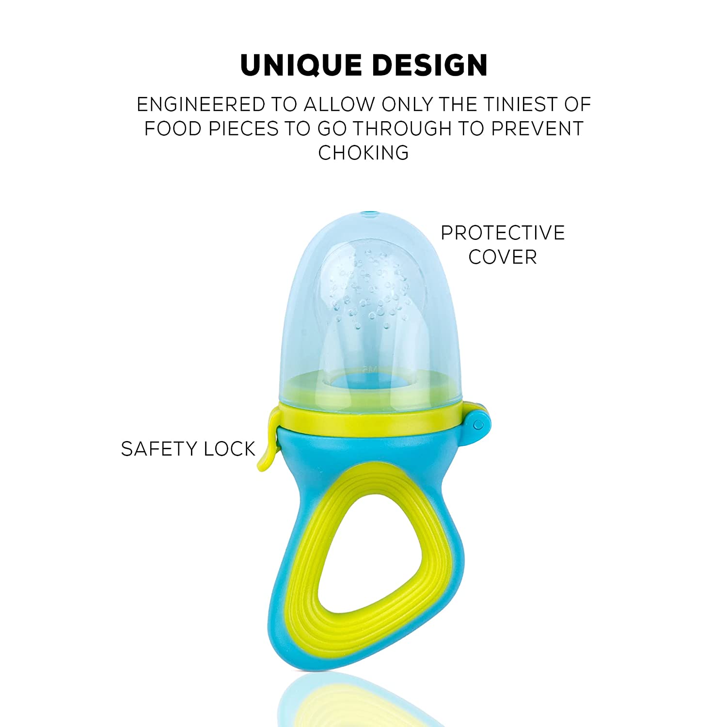 Baby Fruit Feeder & Nibbler - Blue & Green - The Minikin Store