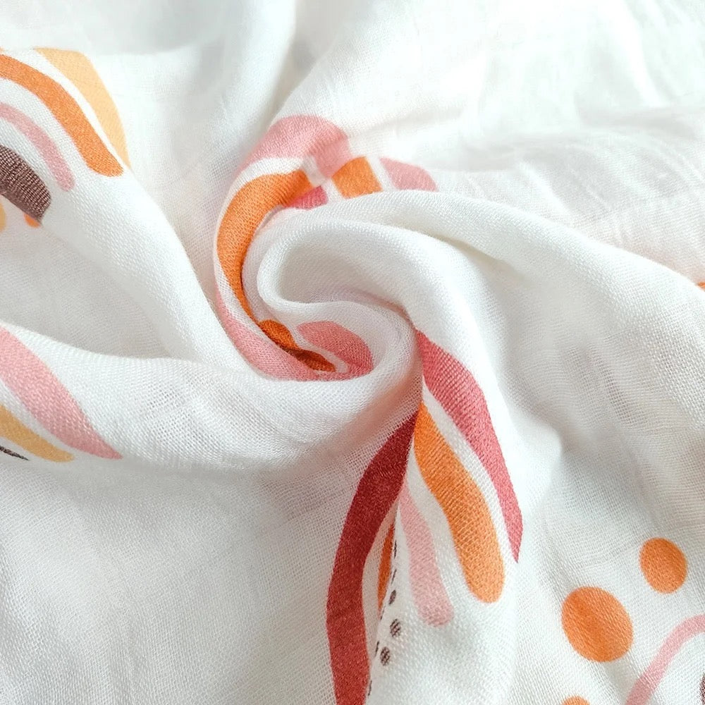 Premium 6-Layer Muslin Organic Cotton Blanket/Swaddle Wrap - Assorted Prints for Newborns to 3 Years