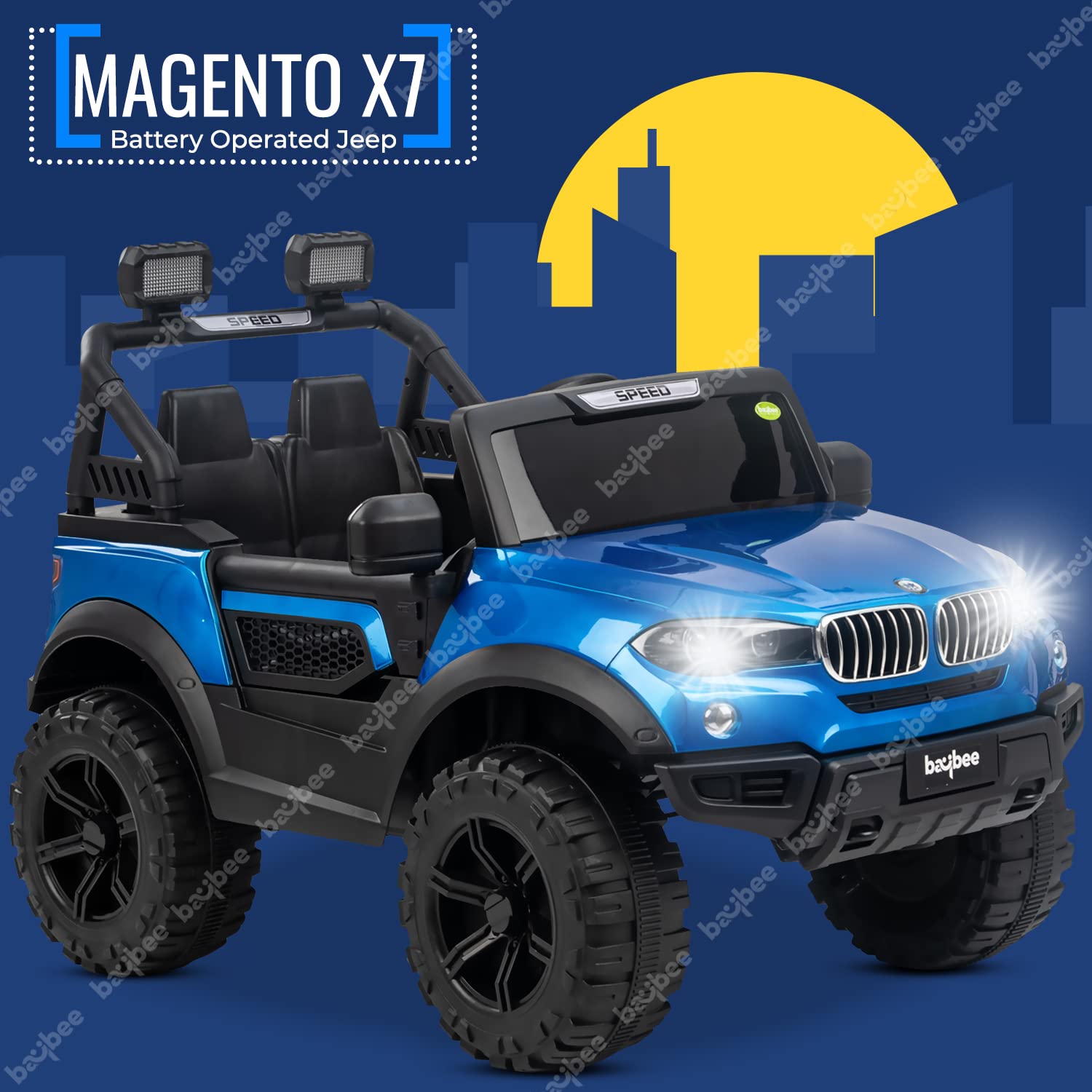 Minikin Magneto 4x4 Rechargeable Battery Operated Jeep I Large Size I 1 to 8 Years