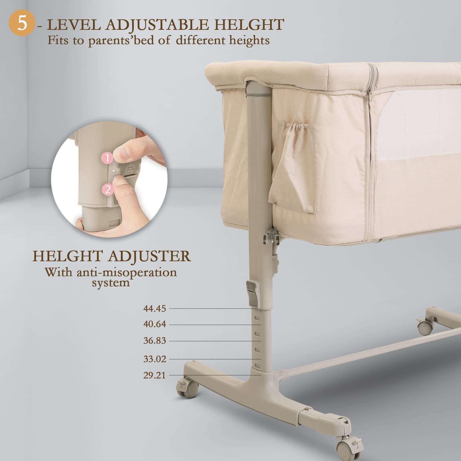 Bedside rocking outlet bassinet