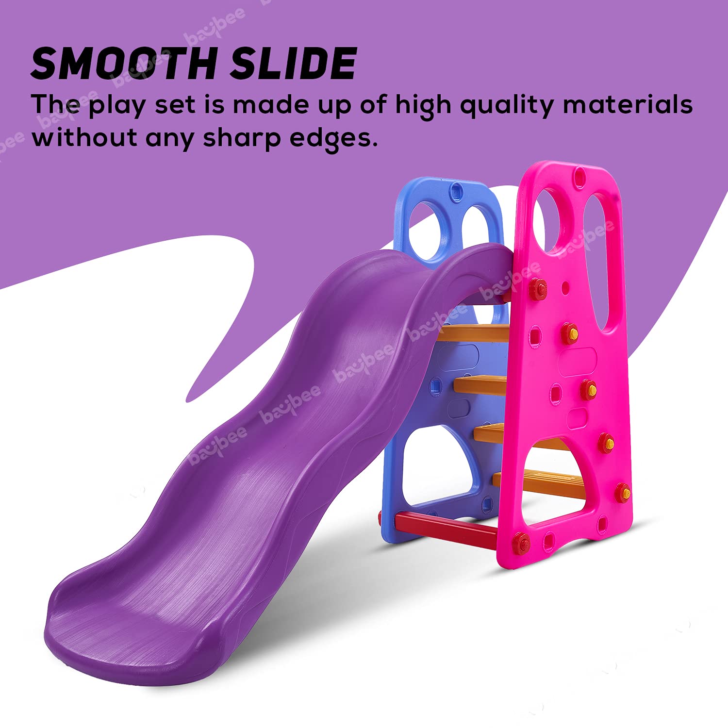 Minikin Wavy Slide for Garden & Indoors for Kids with Basket Ball | 1-5 Years