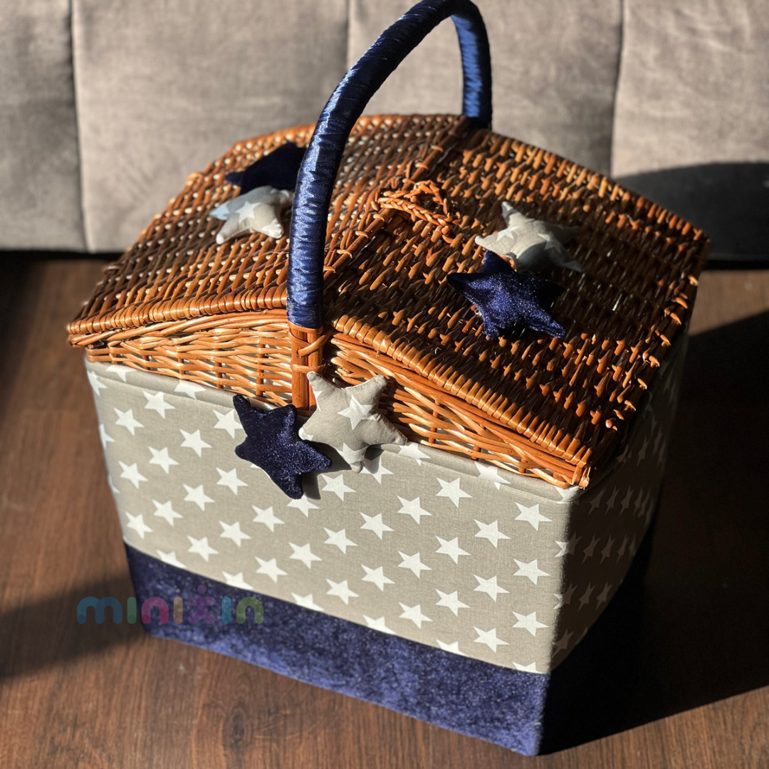 Amazon.com: Xollbe Blanket Basket, Laundry Basket with Lining 72L XXXL,  20.47