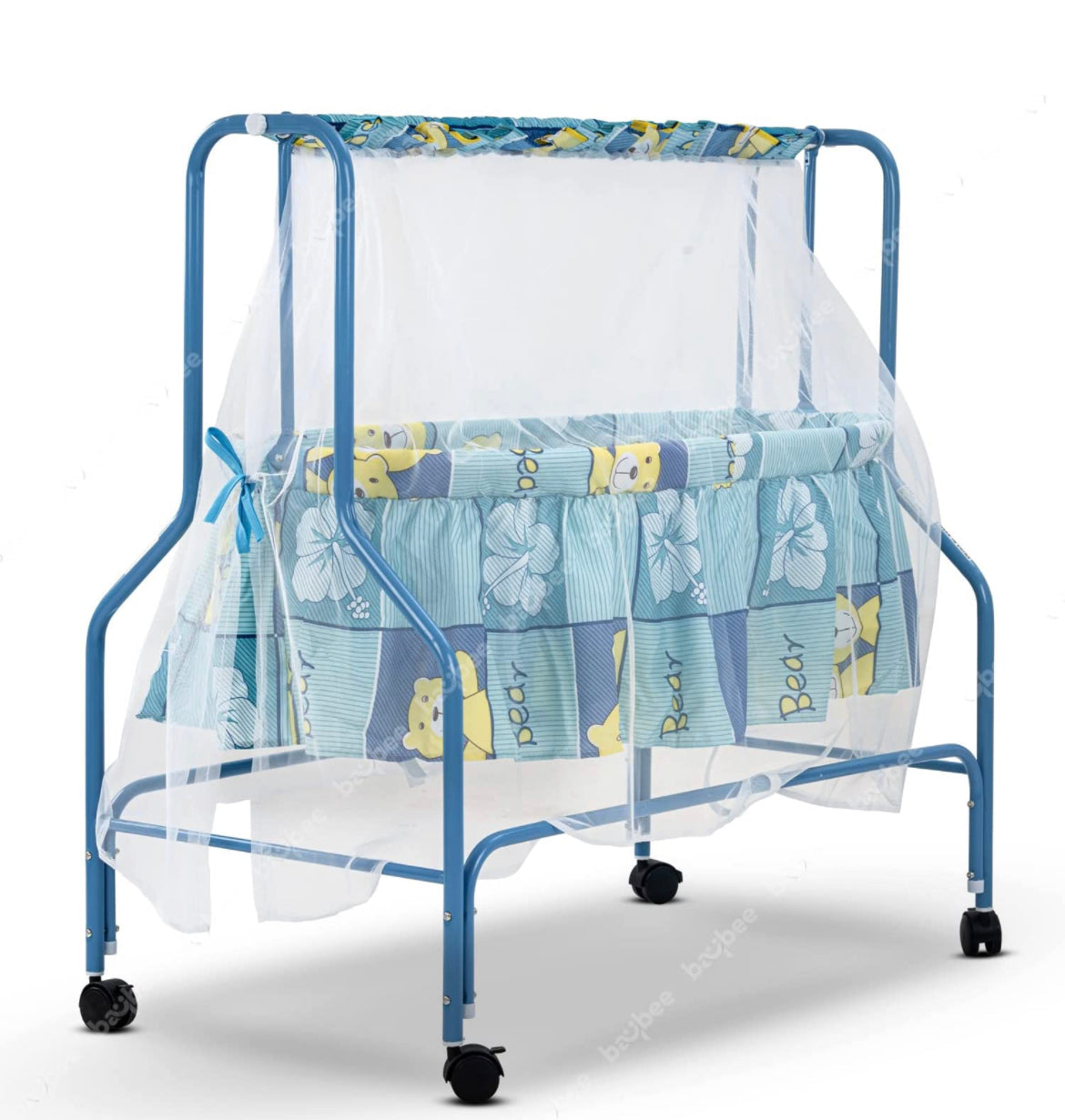 Enchant Baby Swing Cradle with Mosquito Net. 0-12M  Blue - The Minikin Store