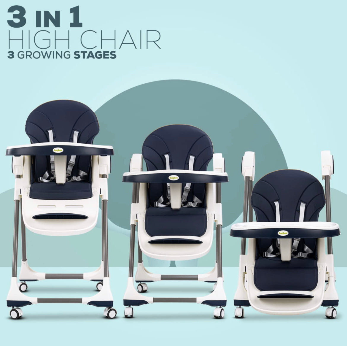 Emperia 3 in 1 Baby High Chair (Blue) - The Minikin Store