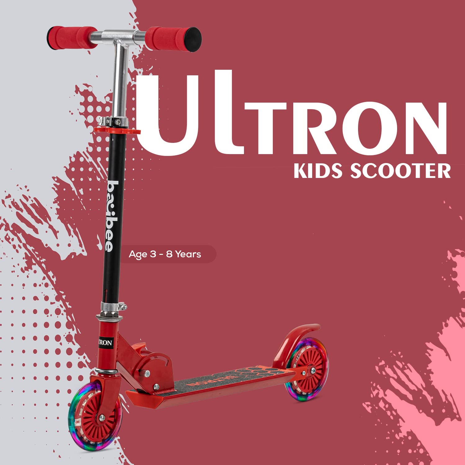 Ultron Kids Skate Scooter / Runner Scooter (Red) - The Minikin Store