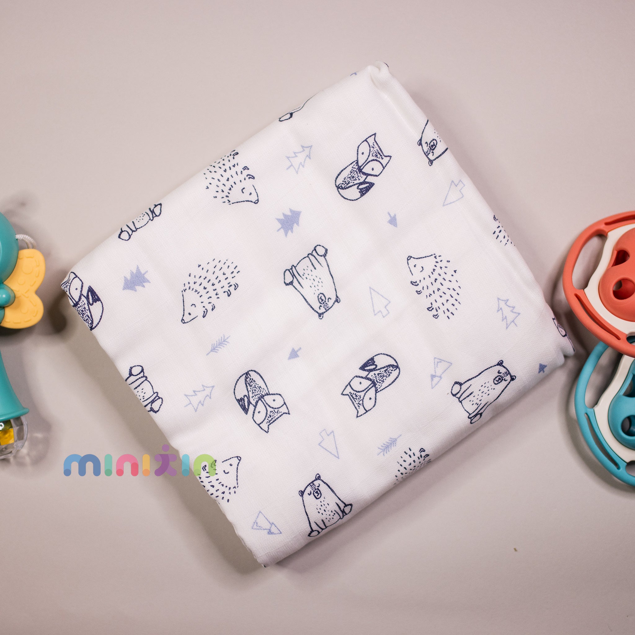 Premium 6 Layer Muslin Organic Cotton  Swaddle Blanket/Swaddle wrap for New Born - Assorted Prints - The Minikin Store